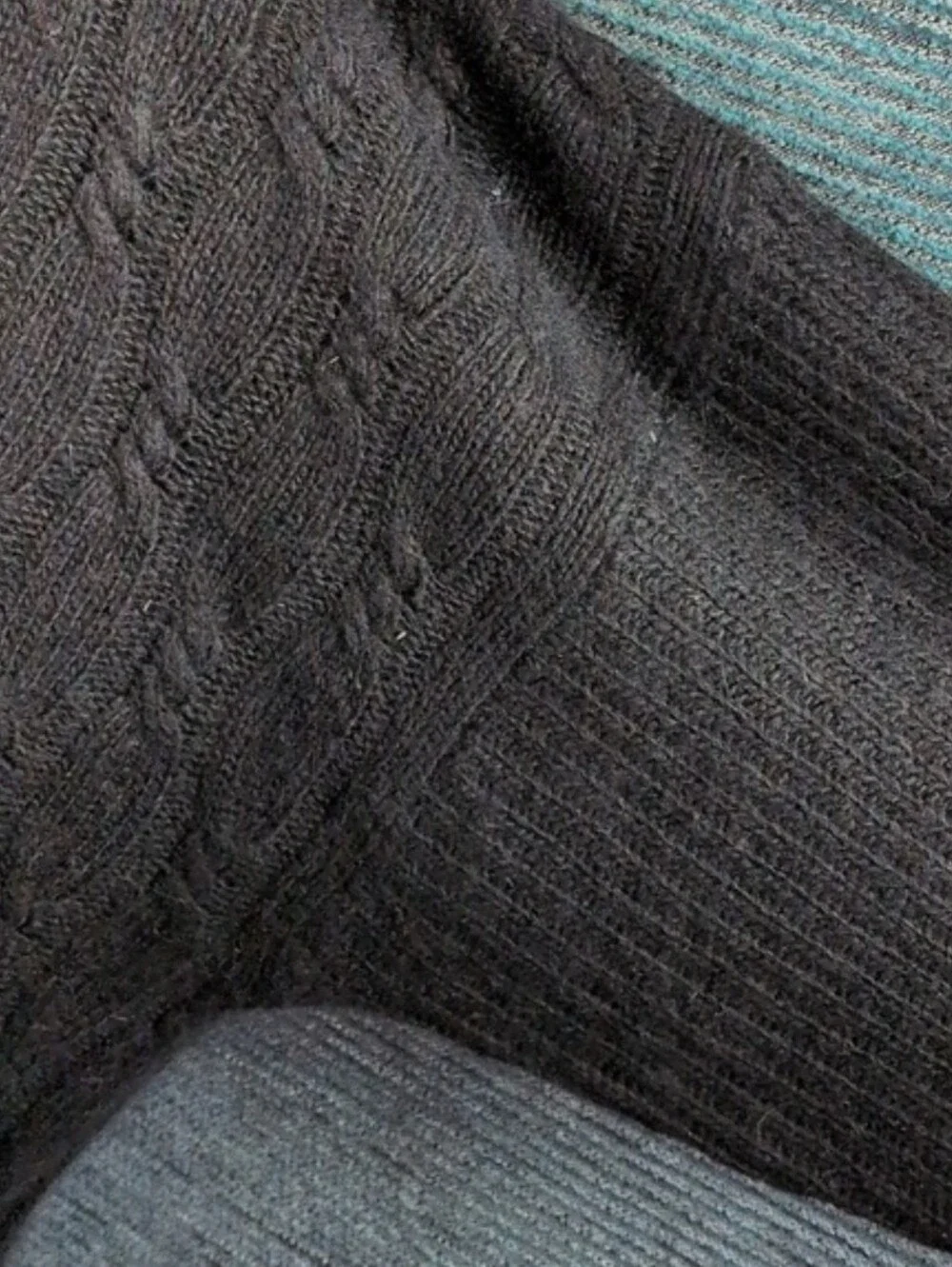 Vintage Mervyns Silk-Angora Blend Crew Neck Cable Knit Sweater